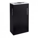 Ex-Cell Kaiser RC-KD36-T BT-WHT Black Tie Kaleidoscope White Gloss 36 Gallon Square Trash Can