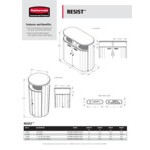 Rubbermaid® Resist® 2185042 66 Gallon Jet Black Metallic Steel Oval Dual-Stream Outdoor Trash Can / Recycling Bin Rubbermaid® Resist® 2185042 66 Gallon Jet Black Metallic Steel Oval Dual-Stream Outdoor Trash Can / Recycling Bin