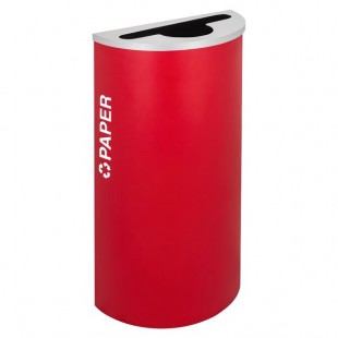 Ex-Cell Kaiser RC-KDHR-P RBX Kaleidoscope Collection Ruby Texture Half Round 8 Gallon Customizable Paper Receptacle Ex-Cell Kaiser RC-KDHR-P RBX Kaleidoscope Collection Ruby Texture Half Round 8 Gallon Customizable Paper Receptacle