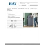 Lavex 21 Gallon Gray Corner Round Trash Can with Gray Push Door Lid