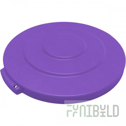 Carlisle 84101189 Bronco 10 Gallon Purple Flat Round Trash Can Lid