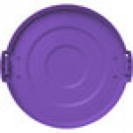 Carlisle 84101189 Bronco 10 Gallon Purple Flat Round Trash Can Lid
