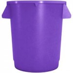 Carlisle 84101189 Bronco 10 Gallon Purple Flat Round Trash Can Lid