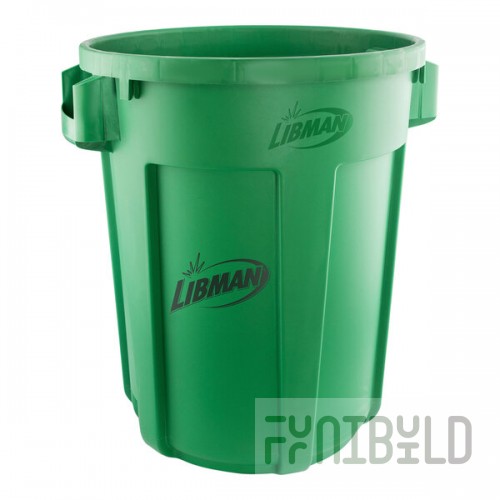 Libman 1574 32 Gallon Green Round Trash Can