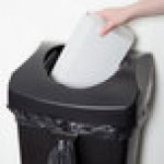 Rubbermaid® FG268988BLA Untouchable 92 Qt. / 23 Gallon Black Square Trash Can Drop Shot Lid Rubbermaid® FG268988BLA Untouchable 92 Qt. / 23 Gallon Black Square Trash Can Drop Shot Lid