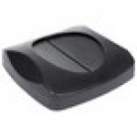 Rubbermaid® FG268988BLA Untouchable 92 Qt. / 23 Gallon Black Square Trash Can Drop Shot Lid Rubbermaid® FG268988BLA Untouchable 92 Qt. / 23 Gallon Black Square Trash Can Drop Shot Lid