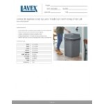 Lavex 35 Gallon Gray Square Trash Can with Drop Shot Lid