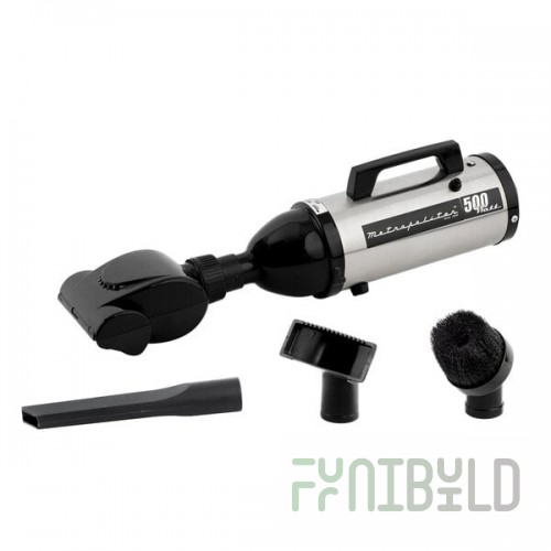 MetroVac VM4SB500T Metropolitan Evolution Handheld Canister Vacuum Cleaner with Turbine Brush and Attachment Kit - 500W