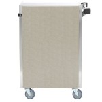 Lakeside 815BS 4 Shelf Medium Duty Stainless Steel Utility Cart with Enclosed Base and Beige Suede Finish - 16 7/8 Lakeside 815BS 4 Shelf Medium Duty Stainless Steel Utility Cart with Enclosed Base and Beige Suede Finish - 16 7/8