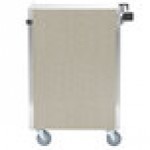Lakeside 815BS 4 Shelf Medium Duty Stainless Steel Utility Cart with Enclosed Base and Beige Suede Finish - 16 7/8 Lakeside 815BS 4 Shelf Medium Duty Stainless Steel Utility Cart with Enclosed Base and Beige Suede Finish - 16 7/8