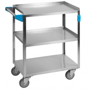 Carlisle UC5031524 3 Shelf Stainless Steel Utility Cart - 24 Carlisle UC5031524 3 Shelf Stainless Steel Utility Cart - 24