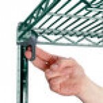 Metro 5AA467K3 Stationary Super Erecta Adjustable 2 Series Metroseal Green Wire Shelving Add On Unit - 21 Metro 5AA467K3 Stationary Super Erecta Adjustable 2 Series Metroseal Green Wire Shelving Add On Unit - 21
