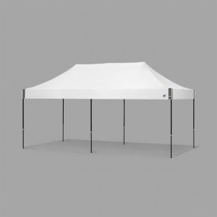 E-Z Up EC3STL20KFBKTWH Eclipse Instant Shelter 10' x 20' White Canopy with Black Frame