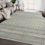 Abani Cabo Collection 4' x 6' Cream / Gray Contemporary Lined Area Rug Abani Cabo Collection 4' x 6' Cream / Gray Contemporary Lined Area Rug