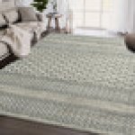 Abani Cabo Collection 4' x 6' Cream / Gray Contemporary Lined Area Rug Abani Cabo Collection 4' x 6' Cream / Gray Contemporary Lined Area Rug