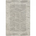 Abani Cabo Collection 4' x 6' Cream / Gray Contemporary Lined Area Rug Abani Cabo Collection 4' x 6' Cream / Gray Contemporary Lined Area Rug