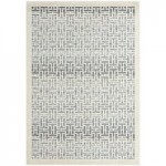 Abani Cabo Collection 4' x 6' Cream / Gray Contemporary Lined Area Rug Abani Cabo Collection 4' x 6' Cream / Gray Contemporary Lined Area Rug