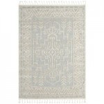 Abani Cabo Collection 4' x 6' Cream / Gray Contemporary Lined Area Rug Abani Cabo Collection 4' x 6' Cream / Gray Contemporary Lined Area Rug