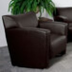 Flash Furniture 222-1-BN-GG Hercules Majesty Brown Leather Chair with Aluminum Feet