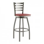 Lancaster Table & Seating Clear Coat Finish Ladder Back Chair with Mahogany Wood Seat - Assembled