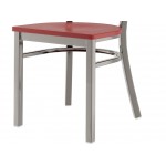 Lancaster Table & Seating Clear Coat Finish Ladder Back Chair with Mahogany Wood Seat - Assembled