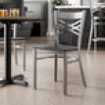 Lancaster Table & Seating Clear Coat Finish Cross Back Chair with Black Wood Seat - Detached Seat Lancaster Table & Seating Clear Coat Finish Cross Back Chair with Black Wood Seat - Detached Seat