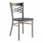 Lancaster Table & Seating Clear Coat Finish Cross Back Chair with Black Wood Seat - Detached Seat Lancaster Table & Seating Clear Coat Finish Cross Back Chair with Black Wood Seat - Detached Seat