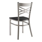 Lancaster Table & Seating Clear Coat Finish Cross Back Chair with Black Wood Seat - Detached Seat Lancaster Table & Seating Clear Coat Finish Cross Back Chair with Black Wood Seat - Detached Seat