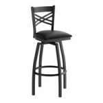 Lancaster Table & Seating Clear Coat Finish Cross Back Chair with Black Wood Seat - Detached Seat Lancaster Table & Seating Clear Coat Finish Cross Back Chair with Black Wood Seat - Detached Seat