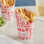 Choice Medium 12 oz. Paper Scoop Cup with Hot Food Print Design - 1,000/Case