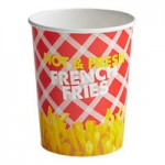 Choice Medium 12 oz. Paper Scoop Cup with Hot Food Print Design - 1,000/Case