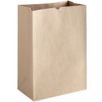 Choice 1/6 70 lb. Natural Kraft Extra Heavy-Duty Paper Barrel Sack - 400/Case Choice 1/6 70 lb. Natural Kraft Extra Heavy-Duty Paper Barrel Sack - 400/Case