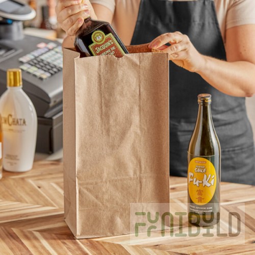Choice Heavy Duty 20 lb. Heavy-Duty Natural Kraft Bag - 400/Case