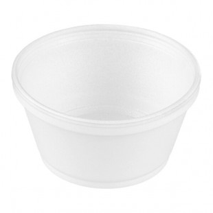 Dart 8SJ20 8 oz. Extra Squat White Customizable Foam Food Container - 1,000/Case