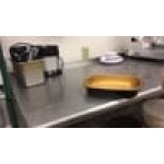 Durable Packaging 9220-PT-100 Smoothwall Black Diamond and Gold Mini Foil Entree / Take-Out Pan with Dome Lid 16 oz. - 100/Case