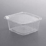 Dart ClearPac SafeSeal 48 oz. Tamper-Resistant, Tamper-Evident Hinged Container with Flat Lid - 200/Case Dart ClearPac SafeSeal 48 oz. Tamper-Resistant, Tamper-Evident Hinged Container with Flat Lid - 200/Case