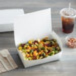 Fold-Pak 03BPDINEWM Bio-Pak Dine White Microwavable Paper #3 Take-Out Container 7 3/4 Fold-Pak 03BPDINEWM Bio-Pak Dine White Microwavable Paper #3 Take-Out Container 7 3/4