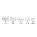 Choice White Microwavable Folded Paper #8 Take-Out Customizable Container 6