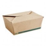 Choice White Microwavable Folded Paper #8 Take-Out Customizable Container 6