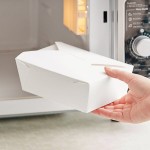 Choice White Microwavable Folded Paper #8 Take-Out Customizable Container 6