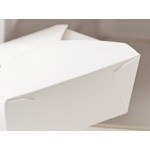 Choice White Microwavable Folded Paper #8 Take-Out Customizable Container 6