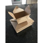 Choice White Microwavable Folded Paper #8 Take-Out Customizable Container 6