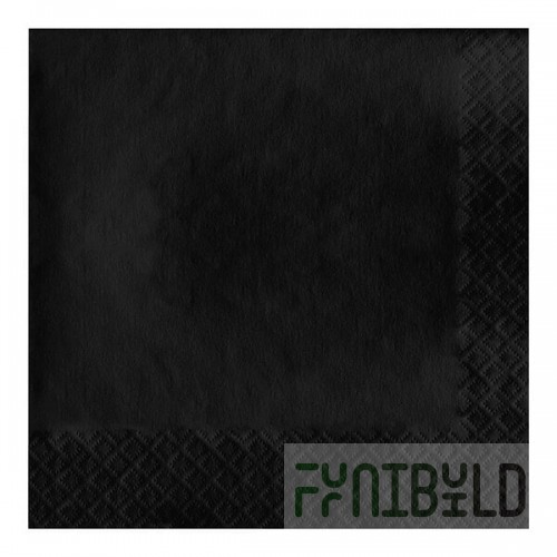 Creative Converting 139194135 Black Velvet 2-Ply 1/4 Fold Luncheon Napkin - 50/Pack