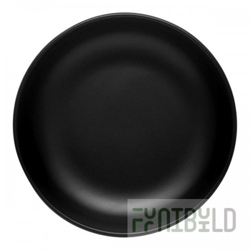Libbey Driftstone 17 oz. Onyx Satin Matte Porcelain Low Bowl - Sample