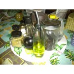 TableCraft 6619 12 oz. Authentic Collection Recycled Green Glass Oil and Vinegar Dispenser with Stainless Steel Pourer TableCraft 6619 12 oz. Authentic Collection Recycled Green Glass Oil and Vinegar Dispenser with Stainless Steel Pourer