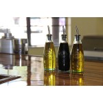 TableCraft 6619 12 oz. Authentic Collection Recycled Green Glass Oil and Vinegar Dispenser with Stainless Steel Pourer TableCraft 6619 12 oz. Authentic Collection Recycled Green Glass Oil and Vinegar Dispenser with Stainless Steel Pourer