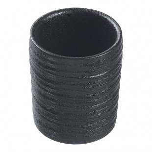 Solia Pasta Spaghetti 2 oz. Round Black Ribbed Porcelain Mini Dish - 144/Case Solia Pasta Spaghetti 2 oz. Round Black Ribbed Porcelain Mini Dish - 144/Case