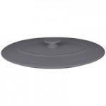 RAK Porcelain Chef's Fusion 10.2 oz. Stone Gray Porcelain Ramekin with Grooves - 12/Case