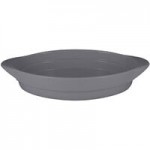 RAK Porcelain Chef's Fusion 10.2 oz. Stone Gray Porcelain Ramekin with Grooves - 12/Case
