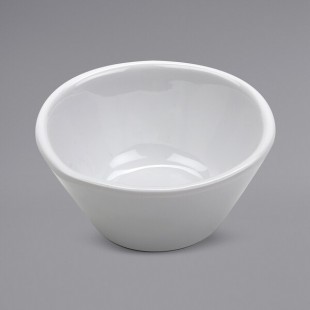GET B-3-AM-W Arctic Mill 3 oz. White Glazed Irregular Melamine Ramekin - 72/Case